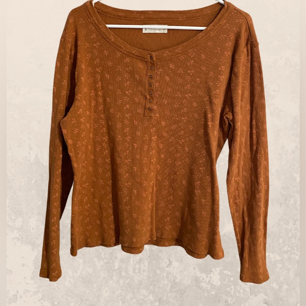 Burnt Orange Lucky Brand Long Sleeve